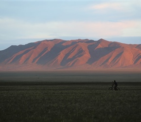 Sunset in the Gobi Desert