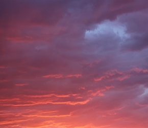 Red Sky at night, cyclists delight