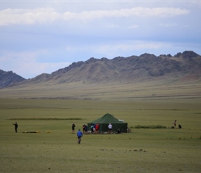 John towards our nights campsite