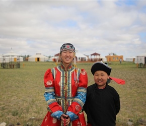 Children in traditional dress at Ger Camp