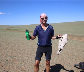 Robin Grimmer with horse skull