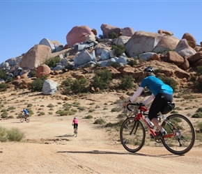 Jen heads towards Painted Rocks