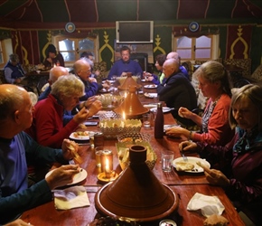 Evening meal at La Dune