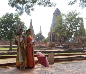 Ladies at Wat Chai Wattanaram