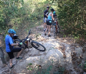 Tim tackles a little off road at Angkor