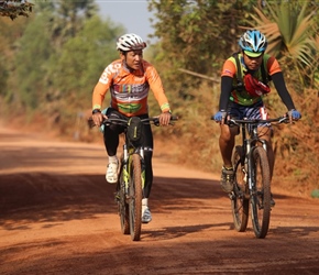 Along the red roads north of Siam Reap