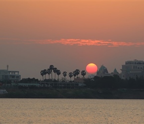 Sunset from Mekong Cruise