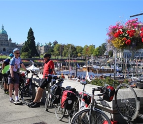 Steve and Jeff in Victoria, by the harbour