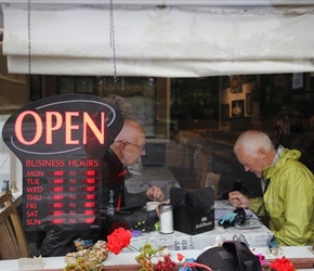 Phil and Keith at Sandbar cafe