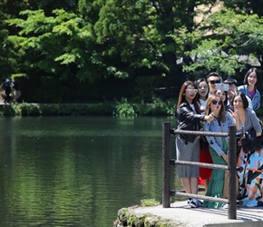 Selfie at Yufuin Lake