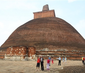 Paul, Martin and Maxine at Jethawanaramaya Dagoba