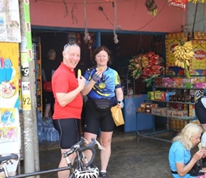 Ian and Jo at coffee stop