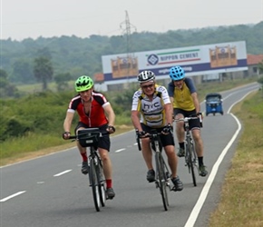 Paul and John on the road from Passikudah