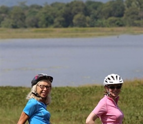 Gilly and Maxine at Kadawalawewa Tank