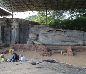 Carel, Chris and Janet at the Huge Reclining Buddha