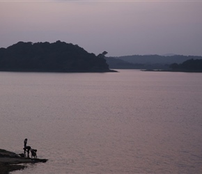 Lake at sunset