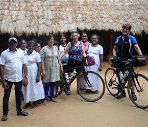 Phil and Janet with a Sri Lankan family also on holiday