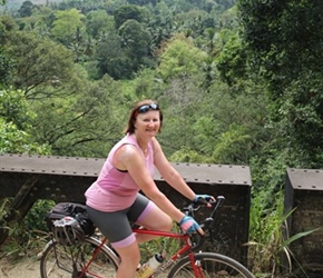 Jo along the old railway path