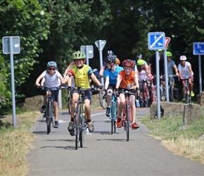 Harrison and Laurence on Ciney cyclepath