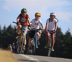 Harrison,  Isaac and Hannah towards Chevetogne