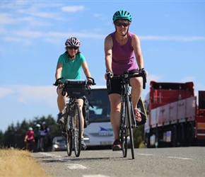 Vanessa and Sarah towards Chevetogne