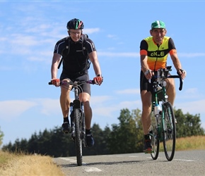 John and Mark towards Chevetogne