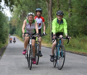 Deborah, Luke and Sebastian towards Mont