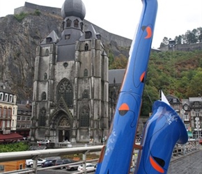 Saxophone in Dinant, one of many dotted about