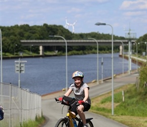 Jana Rhodes near the Elbe canal boat lift