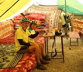 Glynn and Anne in Dhaba