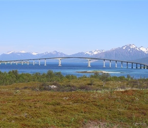 One of those amazing bridges, north of Stockmarknes