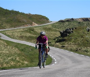 Linda descends towards Nyksund