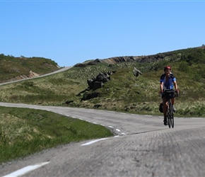 Carel descends towards Nyksund