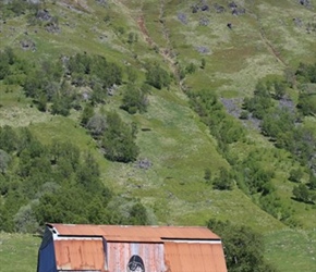 The mural says ' Read a book', good for the long winter nights