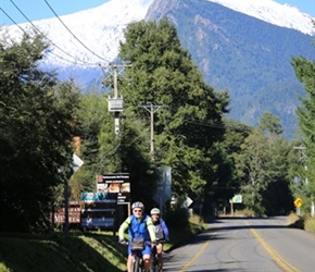 Phil and Lynne with Villarica Volcano