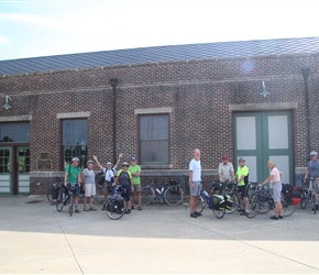 Everyone has their bike at the train station in Selma