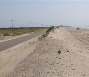 Phil on the road from Ocracoke