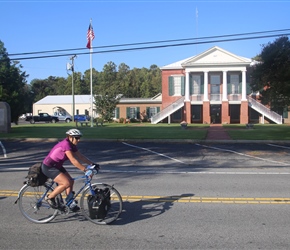 Linda passes Camdem Courthouse