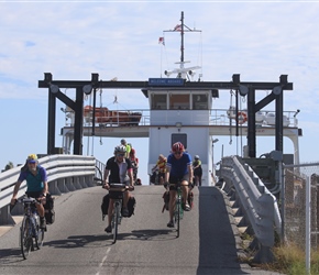 Colin, Gill and John leaves the Ocracoke Ferry