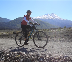 Sima passes Volcan Llaima