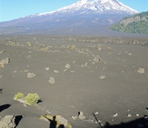 Neil waving at Volcan Llaima