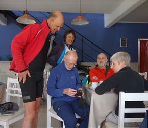 Rob, Lynne, Bruce, Stephen and Irene in cafe