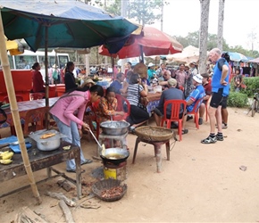 Morning snack at Ta Prohm