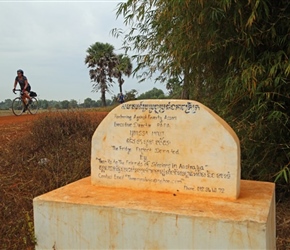 Diane and Australian water monument Siam Reap