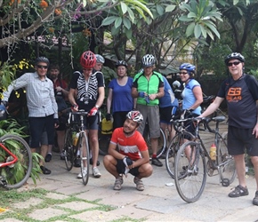 Group at the start at Sonalong Hotel