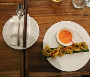 Jo's stuffed dumplings at Battambang