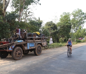 Valerie passes truck