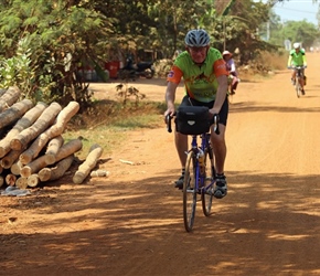 Malc on red road near Kampong Chhnang