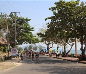 Cycling to Beachouse  Kep