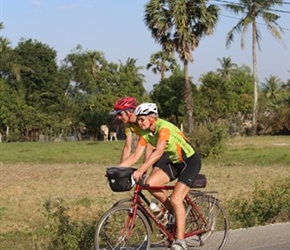 Martin and Carel approach Kampot